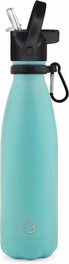 Uitgang π Wattamula Design Eco RVS Drinkfles - Lichtblauw - Extra Dop Met Rietje En Carrier - 500 Ml - Waterfles - Thermosfles - Sport π€© 2 Uitgang π Wattamula Design Eco RVS Drinkfles - Lichtblauw - Extra Dop Met Rietje En Carrier - 500 Ml - Waterfles - Thermosfles - Sport π€© - Afbeelding 2