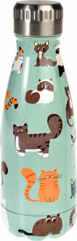 Korting β Nine Lives - Stainless Steel Drinking Bottle - 260ml - Rex London - Cats π€© 2 Korting β Nine Lives - Stainless Steel Drinking Bottle - 260ml - Rex London - Cats π€© - Afbeelding 2
