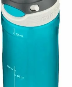 Gloednieuw 🔥 Contigo Chug Autospout Drinkfles - Scuba Lt. Blue - 720ml 😍 -Kamperen-outdoor Verkoopwinkel 307x840