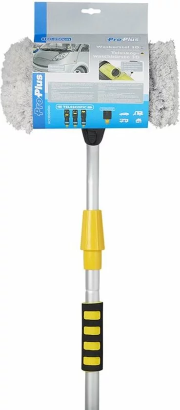 Gloednieuw π ProPlus Pro Plus 3D - Wasborstel - Telescopische Steel - Met Zeepreservoir - 2,5 Meter π 3 Gloednieuw π ProPlus Pro Plus 3D - Wasborstel - Telescopische Steel - Met Zeepreservoir - 2,5 Meter π - Afbeelding 3