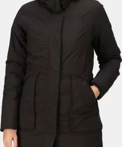 Groothandel 😍 Regatta, 👩 Womens Yewbank II Waterdichte Dames Winterjas, Zwart, Maat 40 🛒 -Kamperen-outdoor Verkoopwinkel 395x840 4