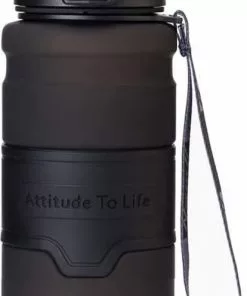 Begroting 😉 U-Fit One U Fit One® Waterfles 0.7 Liter - Bidon - Waterjug - Water Bottle - Sportdrankfles - Fitness - Ufitone - Zwart ✨