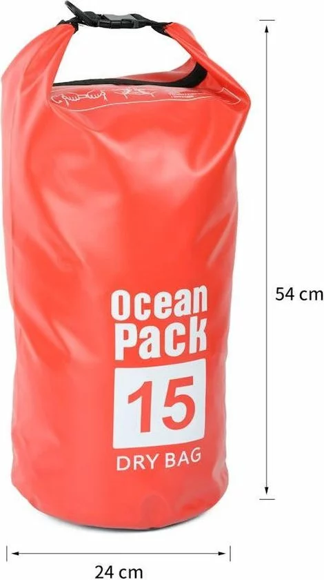 Aanbiedingen 🤩 Merkloos Decopatent® Waterdichte Tas - Dry Bag - 15L - Ocean Pack - Dry Sack - Survival Outdoor Rugzak - Drybags - Boottas - Zeiltas - Rood ✨ 2 Aanbiedingen 🤩 Merkloos Decopatent® Waterdichte Tas - Dry Bag - 15L - Ocean Pack - Dry Sack - Survival Outdoor Rugzak - Drybags - Boottas - Zeiltas - Rood ✨ - Afbeelding 2
