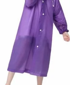 Hete verkoop π Merkloos Kinder Regenjas Met Capuchon Paars (7-10 Jaar) - Licht Gewicht - Opvouwbaar - Pocket Size - Reizen - Meisjes - Jongens Regenjas π