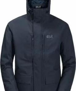 Gloednieuw π€© Jack Wolfskin West Coast Outdoorjas Heren - Blauw - Maat XL π₯