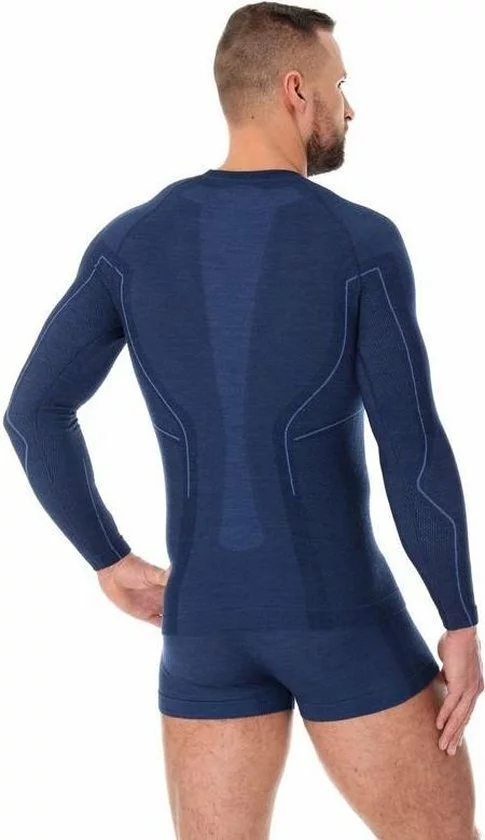 Hete verkoop π Brubeck | Thermo Ondergoed Heren - Active Wool π Shirt Met Merino Wol Lange Mouw - Marineblauw L π― 2 Hete verkoop π Brubeck | Thermo Ondergoed Heren - Active Wool π Shirt Met Merino Wol Lange Mouw - Marineblauw L π― - Afbeelding 2