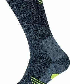 Nieuw π STAPP | 3-paar | Stevige Bamboe Wandel- En Werksokken Bamboo 28400 | Unisex | Grijs / Geel | Maat 39-42 βοΈ