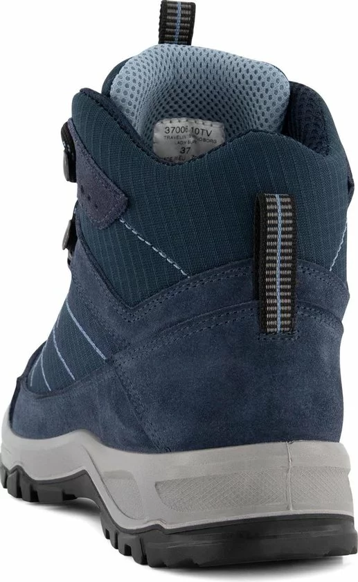 Korting ⭐ Travelin' Svendborg - Hoge Dames Wandelschoenen - Waterdicht En Ademend - Blauw Leer - Maat 38 ✔️ 4 Korting ⭐ Travelin' Svendborg - Hoge Dames Wandelschoenen - Waterdicht En Ademend - Blauw Leer - Maat 38 ✔️ - Afbeelding 4