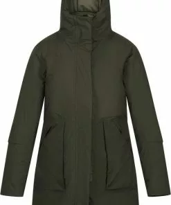 Nieuw 🤩 Regatta, 👩 Womens Yewbank II Waterdichte Dames Winterjas, Khakigroen, Maat 38 🌟 -Kamperen-outdoor Verkoopwinkel 532x840 2