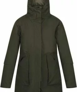 Nieuw 🤩 Regatta, 👩 Womens Yewbank II Waterdichte Dames Winterjas, Khakigroen, Maat 38 🌟 -Kamperen-outdoor Verkoopwinkel 532x840 3