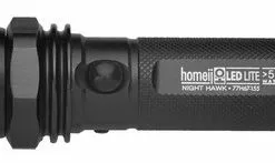 Beste Verkoop 😀 Homeij NightHawk LED Zaklamp - Oplaadbaar - Aluminium Zwart 🎉