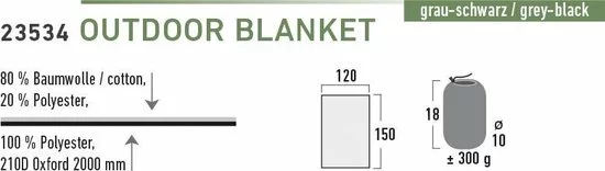 Begroting 🔥 High Peak Picknickkleed - Outdoor Blanket - 150 X 120 - Grijs ❤️ 5 Begroting 🔥 High Peak Picknickkleed - Outdoor Blanket - 150 X 120 - Grijs ❤️ - Afbeelding 5