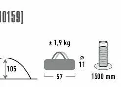 Promo 👍 High Peak Monodome Pu Koepeltent - Blauw - 2 Persoons 🔔 -Kamperen-outdoor Verkoopwinkel 550x177