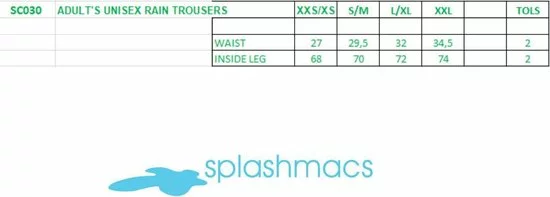 Hete verkoop π€© Splashmacs Waterdichte Regenbroek Voor Volwassenen Van Unisex (Zwart) XXL π 5 Hete verkoop π€© Splashmacs Waterdichte Regenbroek Voor Volwassenen Van Unisex (Zwart) XXL π - Afbeelding 5