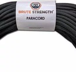 Uitgang 😍 Brute Strength Paracord - Touw - 4 Mm - 40 Meter - Zwart - 250 Kg Breekracht 👍