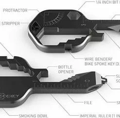 Aanbiedingen ⌛ Invendio - Multitool Sleutelhanger - RVS - 24+ Functies ✔️