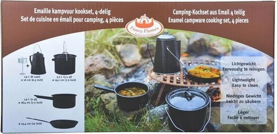 Goedkoop π Esschert Design Pannenset Kampvuur - 4 Delig - Outdoor - Metaal π 4 Goedkoop π Esschert Design Pannenset Kampvuur - 4 Delig - Outdoor - Metaal π - Afbeelding 4