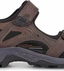 Kopen 👏 Ecco 🩴 Sandalen - Maat 44 - Mannen - Donker Bruin - Zwart ✨