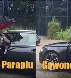 Promo 🛒 Merkloos Impliva RU-6 Inside Out Windproof Paraplu - Dubbeldoeks - Ø 107 Cm - Zwart 😀 -Kamperen-outdoor Verkoopwinkel 550x272 1