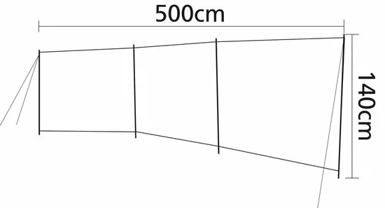 Begroting π Bo-Camp - Windscherm (tent) - Brendan - 3 Vaks - 5x1.4 Meter - Grijs π 2 Begroting π Bo-Camp - Windscherm (tent) - Brendan - 3 Vaks - 5x1.4 Meter - Grijs π - Afbeelding 2