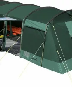 Goedkoop π Skandika Montana 8 Tent – Tenten – Campingtent – Voor 8 Personen – Tunneltent – 200 Cm Stahoogte – 2-4 Slaapcabines - Muggengaas – Familietent – 4 Ingangen – 700 X 310 X 200 Cm (LxBxH) - 5000 Mm Waterkolom – Outdoor, Camping – Kamperen – Donkergroen π