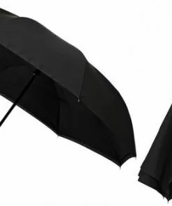 Promo 🛒 Merkloos Impliva RU-6 Inside Out Windproof Paraplu - Dubbeldoeks - Ø 107 Cm - Zwart 😀 -Kamperen-outdoor Verkoopwinkel 550x332 1