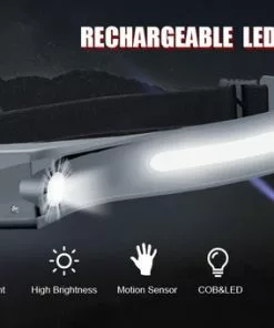 Kopen 🧨 EZMarkt Hoofdlamp Oplaadbaar - Te Bedienen Met Bewegingssensor - Oplaadbaar USB Type C - 200 Lumen - IPX6 Waterdicht - 46 Meter Bereik - 2 Verschillende Standen ✨ -Kamperen-outdoor Verkoopwinkel 550x340 1