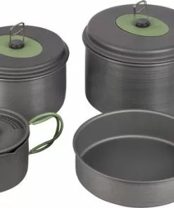 Beste Verkoop π― Bo-Camp Camingpannenset - Explorer XL - 4-Delig - Keramiek/Hard Anodized βοΈ