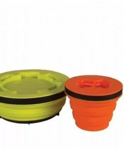 Uitgang 👍 Sea To Summit X-Seal & Go Set - Campingservies Inklapbaar - Beker + Schaal - Small - Lime/Oranje 🥰 -Kamperen-outdoor Verkoopwinkel 550x366 38