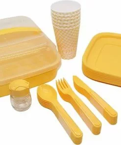 Gloednieuw 🧨 AppaShop: Pick-nick Set, Picknickset, Picnic Set, Picnicset, Piknikset, Pik Nik Set, Inclusief 32 Aparte Stuks (messen+vorken+lepels+borden+zoutpotje) 😉 -Kamperen-outdoor Verkoopwinkel 550x380 5