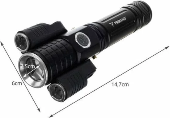 Nieuw π₯° Trizand Tactische Zaklamp - Oplaadbaar – Inclusief Batterij – 300 Lumen – Opbergkit – 4 Modes π 11 Nieuw π₯° Trizand Tactische Zaklamp - Oplaadbaar – Inclusief Batterij – 300 Lumen – Opbergkit – 4 Modes π - Afbeelding 11