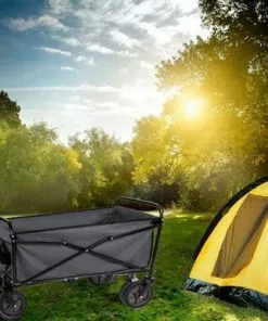 Nieuw 🤩 Camp Active Hoogwaardige Bolderkar Opvouwbaar - Antraciet - Kinderen - Baby - Opslagkar - Bolderwagen - Tuinkar - Bolderkarren 🥰 -Kamperen-outdoor Verkoopwinkel 550x386 2