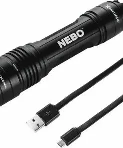 Beste Verkoop 😀 Nebo RedLine Red X Oplaadbare Tactical LED Zaklamp + Holster Militaire Waterdicht Oplaadbaar Werklamp Garage Lamp 💯