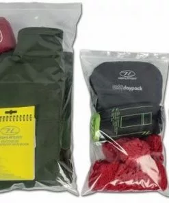 Hete verkoop ✔️ Highlander Self Sealing Opbergzakken Waterdicht - Transparant ✔️