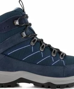 Korting ⭐ Travelin' Svendborg - Hoge Dames Wandelschoenen - Waterdicht En Ademend - Blauw Leer - Maat 38 ✔️