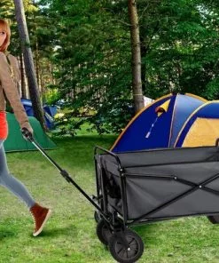 Nieuw 🤩 Camp Active Hoogwaardige Bolderkar Opvouwbaar - Antraciet - Kinderen - Baby - Opslagkar - Bolderwagen - Tuinkar - Bolderkarren 🥰 -Kamperen-outdoor Verkoopwinkel 550x418 1