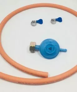 Uitgang 😉 Hinnengas Gasslang Installatieset Drukregelaar + 1.5 Meter Slang + 2 Slangklemmen 🎉