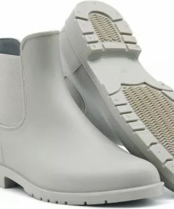 Flash-uitverkoop 🌟 Geweo Regenlaarzen - Wellington Chelsea Laarzen - Kerstmis - Kerstfeest - ❄ Christmas Gift - Middelhoge Schoen - Kort 🥾 Boots - Waterdichte - Dames - Grijs - Maat 36 🤩 -Kamperen-outdoor Verkoopwinkel 550x440