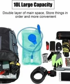 Uitgang 😉 West Biking Ultralichte Drinkrugzak | Lichte Hydro Rugzak | Outdoor Sporten Hardlopen Klimmen Pouch Fietsen Wandelen | Waterafstotende Fiets Rugzak – 10 L Zwart/Oranje ⭐ -Kamperen-outdoor Verkoopwinkel 550x444 6