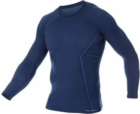Hete verkoop π Brubeck | Thermo Ondergoed Heren - Active Wool π Shirt Met Merino Wol Lange Mouw - Marineblauw L π― 3 Hete verkoop π Brubeck | Thermo Ondergoed Heren - Active Wool π Shirt Met Merino Wol Lange Mouw - Marineblauw L π― - Afbeelding 3