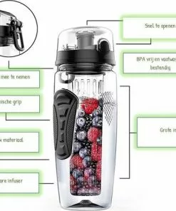 Groothandel 😉 Afecto® | Fruit Fles| Sport Infuser | Waterflessen Met Fruit |1000ml | Drinkfles | Ook Te Gebruiken Als Waterfles | BPA Vrij| Kleur Roze 🥰 -Kamperen-outdoor Verkoopwinkel 550x450 4
