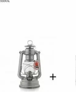 Flash-uitverkoop 😀 Feuerhand 276 Olielamp / Stormlamp / Stormlantaarn Verzinkt + 1 Ltr Farmlight Lampolie 👏