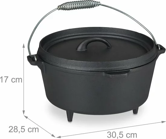 Coupon β Relaxdays Dutch Oven Bbq - 24 Cm - Gietijzeren Pan Met Deksel - Braadpan - Vuurpan Camping π₯ 3 Coupon β Relaxdays Dutch Oven Bbq - 24 Cm - Gietijzeren Pan Met Deksel - Braadpan - Vuurpan Camping π₯ - Afbeelding 3