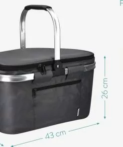 Aanbiedingen 👍 Navaris Geïsoleerde Picknickmand Tas 27L - Opvouwbare Koeltas Met Handvat - Koelbox Voor Eten En Drinken - Voor Op Reis En Op De Camping - Grijs 💯 -Kamperen-outdoor Verkoopwinkel 550x464 7