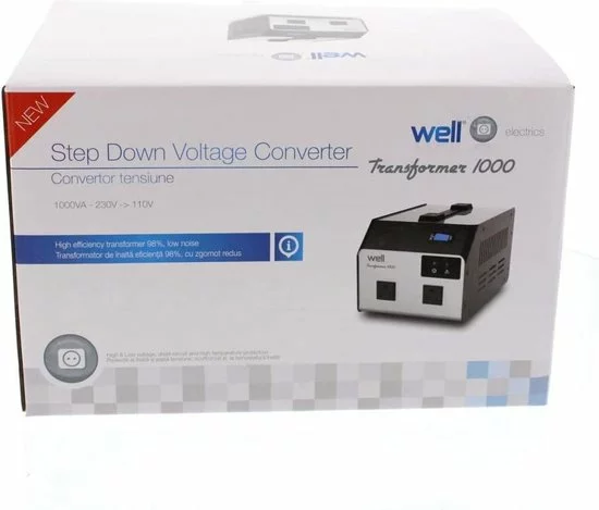 Promo 𧨠Well1000 Well Omvormer 1000 VA Spanningsomvormer Voltage Converter 220V Naar 110V Transformer Transformator Automatisch Step Down 220V-110V Converter (1000W) 𧨠4 Promo 𧨠Well1000 Well Omvormer 1000 VA Spanningsomvormer Voltage Converter 220V Naar 110V Transformer Transformator Automatisch Step Down 220V-110V Converter (1000W) 𧨠- Afbeelding 4