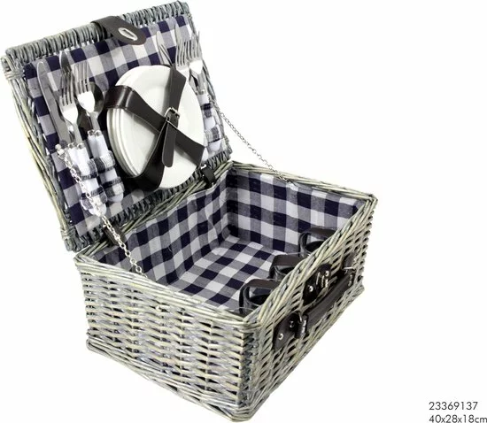 Coupon π₯° Svenska Living - Picknickmand - 21delig - 4 Personen - Blauwe Ruit - 40cmx28cmx18cm π 6 Coupon π₯° Svenska Living - Picknickmand - 21delig - 4 Personen - Blauwe Ruit - 40cmx28cmx18cm π - Afbeelding 6