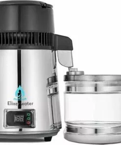 Beste deal 🔔 Elixer Water Deluxe - Waterdestilleerder - Destilleerapparaat - RVS - Water Destilleren - Met 4L Glazen Kan 😀