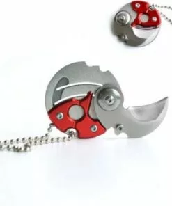 Kopen π J.I.P Zakmes - Munt Mes - Coin Knife - Survival Tool - Sleutelhanger - Rood β