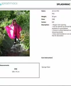 Nieuw 🔔 SPLASHMAC Regencape Poncho Voor Kinderen Kleur Saphir Blauw / In 8 Verschillende Kleuren ❤️ -Kamperen-outdoor Verkoopwinkel 550x501 24