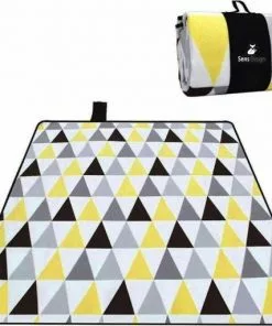 Gloednieuw 🎁 Sens Design XXL Waterdicht Picknickkleed – 200x200 Cm – Buitenkleed Geel 😍